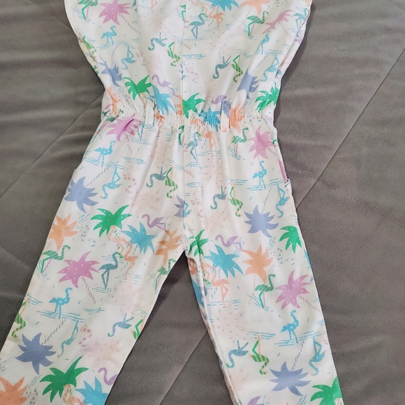 Vintage New York Kids Romper Flamingo and Palm Trees - Picture 7 of 8